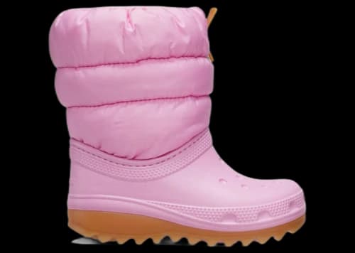 Crocs Classic Neo Puff Boot Pink Tweed Gum (Kids)