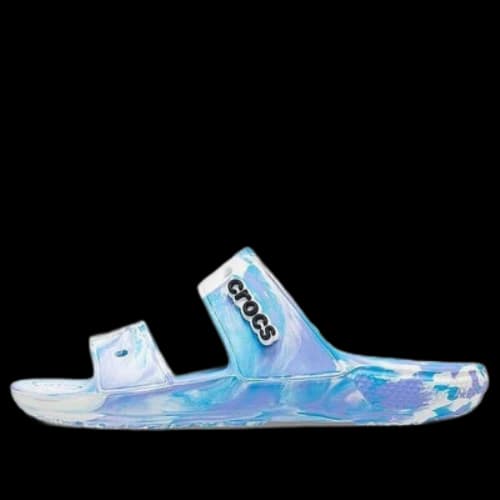 Crocs Classic Clog Marble Beach Unisex White Blue Slippers 'White Blue'