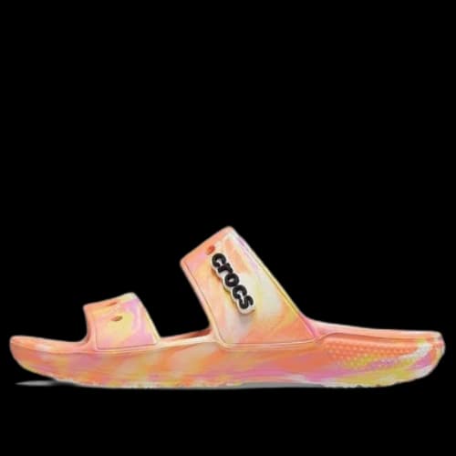 Crocs Classic Clog Marble Beach Unisex Red Multi-Color Slippers 'Red'