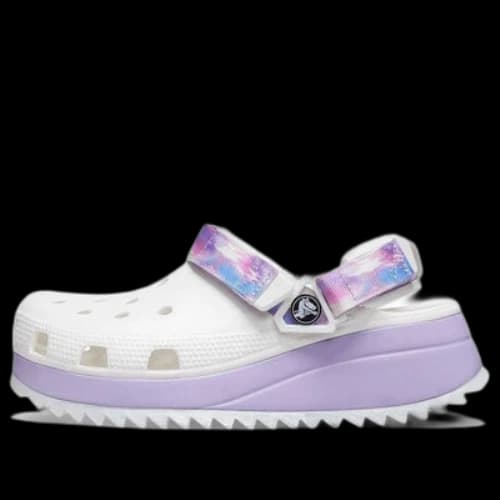 Crocs Classic Casual Unisex White Purple Sandals 'White Purple'