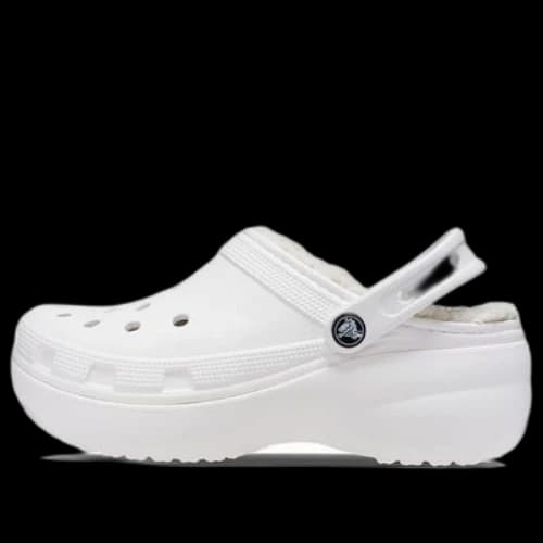 Crocs Classic Platform Lined Clogs 'White' (Women's)