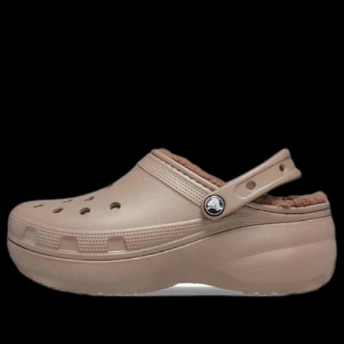 Crocs Classic Platform Lined Clogs 'Mushroom' (Women's)