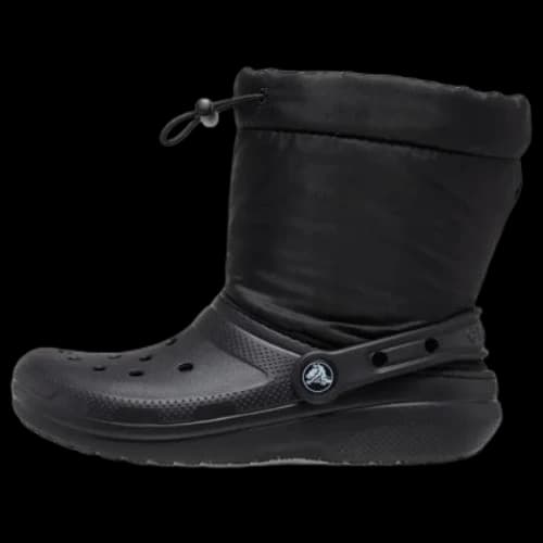 (GS) Crocs Classic Lined Neo Puff Boots 'Core Black'