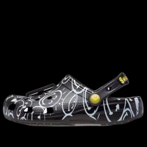 Crocs Classic Smiley World Clogs 'Black White'