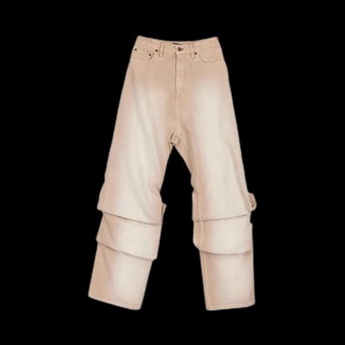 Y/Project Draped Cuff Jeans 'Soft Pink'