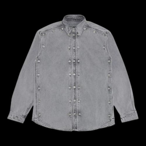 Y/Project Snap Off Denim Shirt 'Grey'