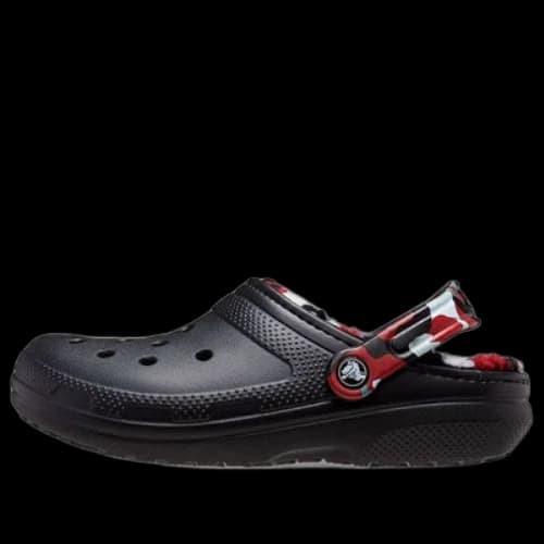 Crocs Classic Lined Camo Clog 'Black & Red'