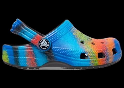 Crocs Classic Spray Dye Clog Black Multi (TD)