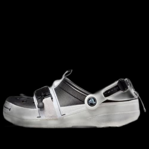 Crocs Classic Zip Tie Buckle Clogs 'Black White'