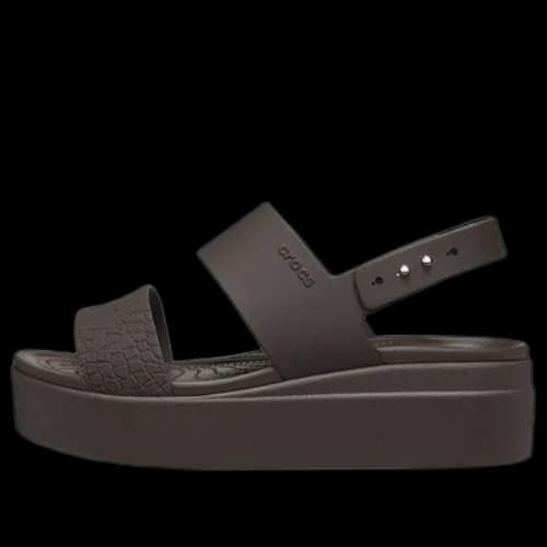 Crocs Brooklyn Croco Low Espresso Sandal 'Brown' (Women's)