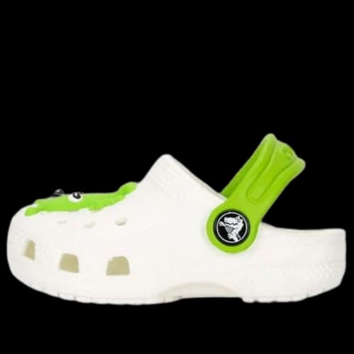(TD) Crocs Classic Glow Alien Clog 'White Green'