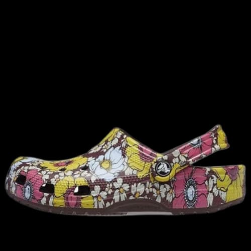 Crocs Classic Retro Floral Clogs 'Yellow Pink'