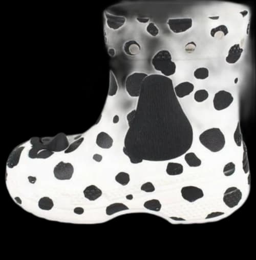 (TD) Crocs Classic I AM Dalmatian Boots 'White Black'