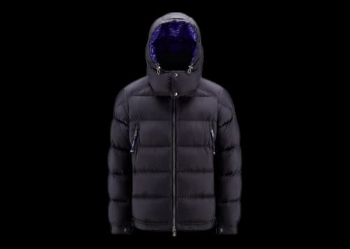 Moncler Poirier Short Down Jacket Navy Blue