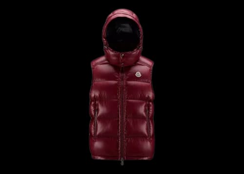 Moncler Bormes Down Vest Burgundy
