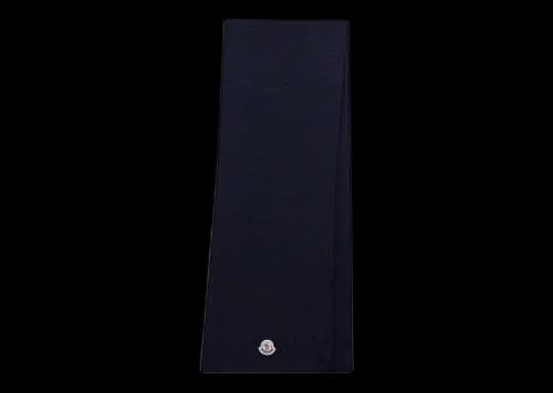 Moncler Ribbed Knit Wool Scarf Night Blue