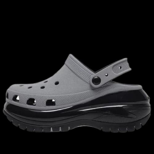 Crocs Mega Crush Reflective Clogs 'Grey Black'