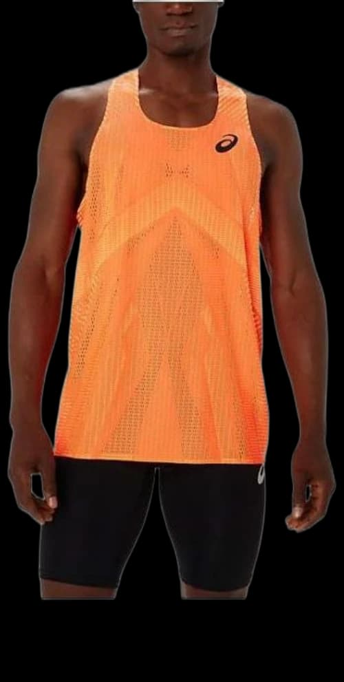 ASICS ACTIBREEZE Singlet Asia Sizing 'Red Safety Yellow'