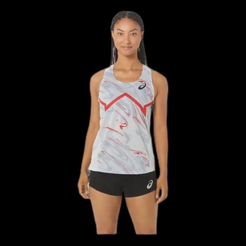 ASICS CJ-Line Light Singlet 'Glacier Grey Electric Red' (Women's)