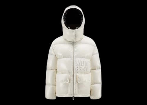 Moncler Women's Abbaye Short Down Jacket Silk White