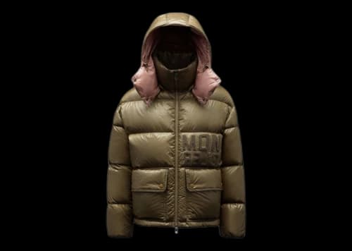 Moncler Women's Abbaye Short Down Jacket Mud Brown