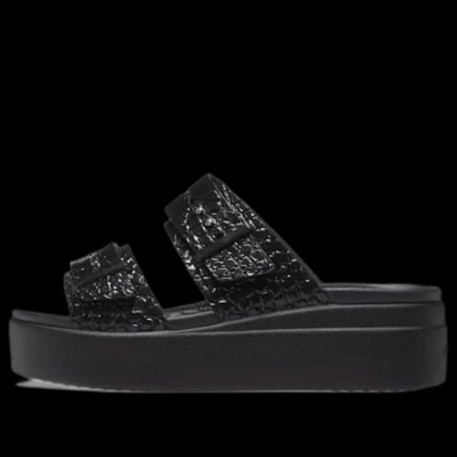 Crocs Brooklyn Croco Shine Buckle 'Black' (Women's)