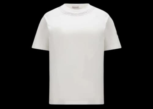 Moncler Crystal Encrusted T-Shirt White