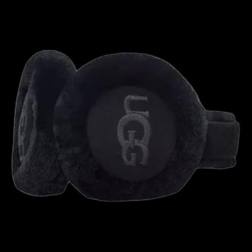 UGG Sheepskin Embroidery Earmuf 'Black'