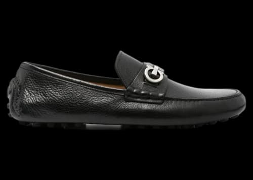 Ferragamo Gancini-Plaque Driver Shoes Black