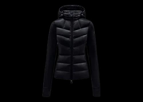 Moncler Women's Padded Fleece Hoodie Black