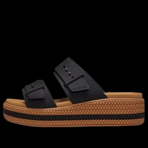 Crocs Brooklyn Woven Buckle Sandals 'Black Brown' (Women's)