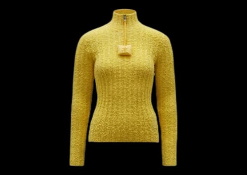 Moncler x JW Anderson Cotton Boucle Jumper Yellow