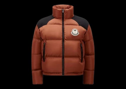 Moncler x Palm Angels Nevin Short Down Jacket Brown