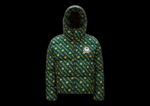 Moncler x Palm Angels Thompson Short Down Jacket Yellow/Green