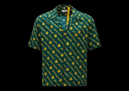Moncler x Palm Angels Logo Print Shirt Yellow/Green
