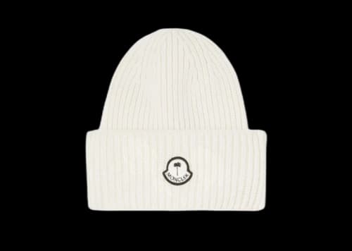 Moncler x Palm Angels Wool Beanie White