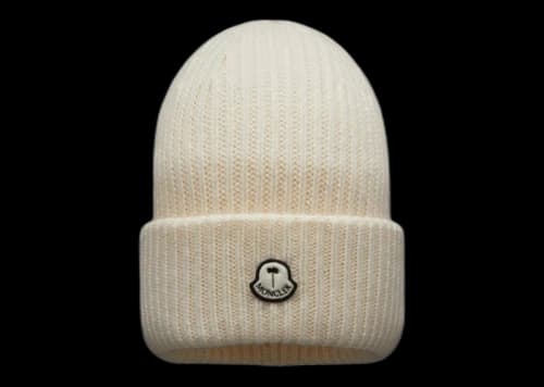Moncler x Palm Angels Wool Beanie FW22 Silk White