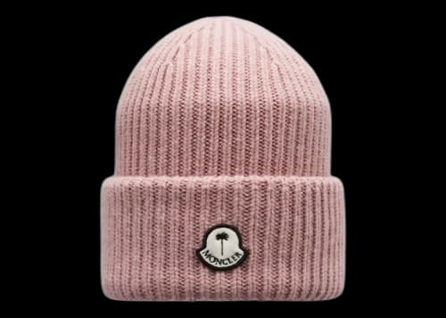 Moncler x Palm Angels Wool Beanie Antique Pink
