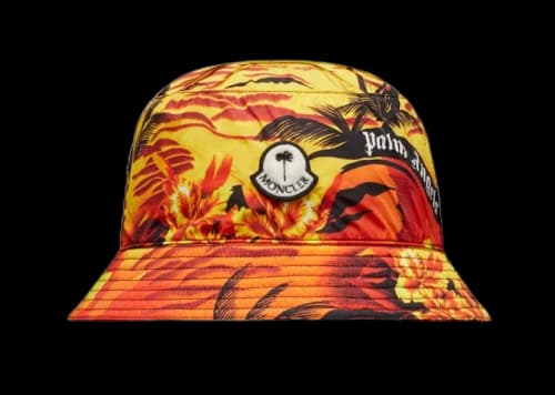 Moncler x Palm Angels Printed Bucket Hat Orange