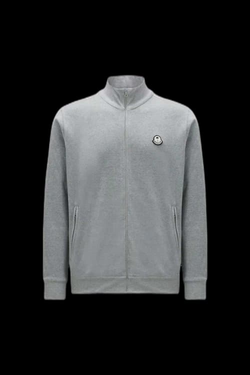 Moncler x Palm Angels Chenille Zip-Up Sweatshirt Grey