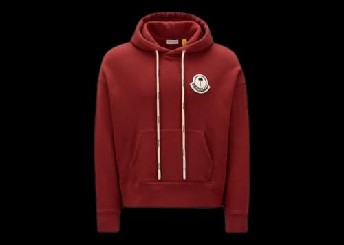 Moncler x Palm Angels Logo Hoodie Burgundy