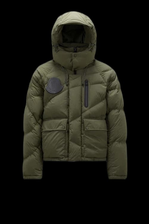 Moncler x Pharrell Chestnut Short Down Jacket Dark Green