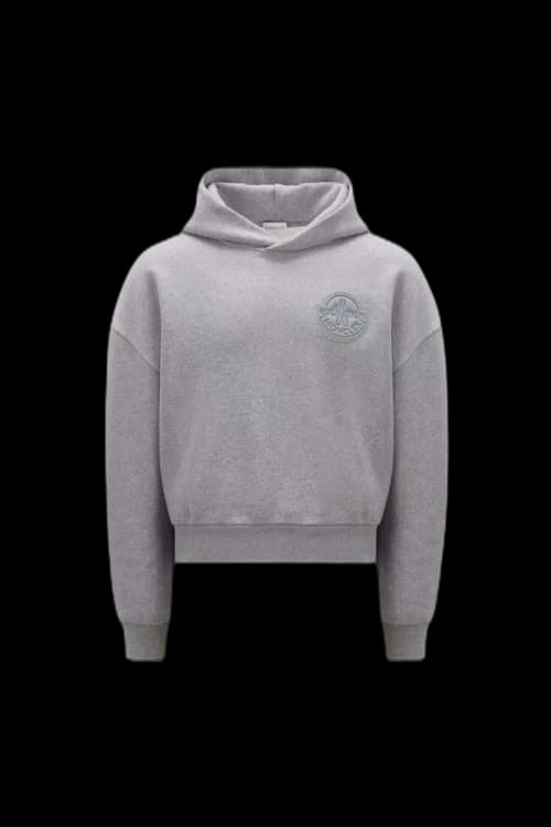 Moncler x Roc Nation by Jay-Z Logo Patch Hoodie Grey