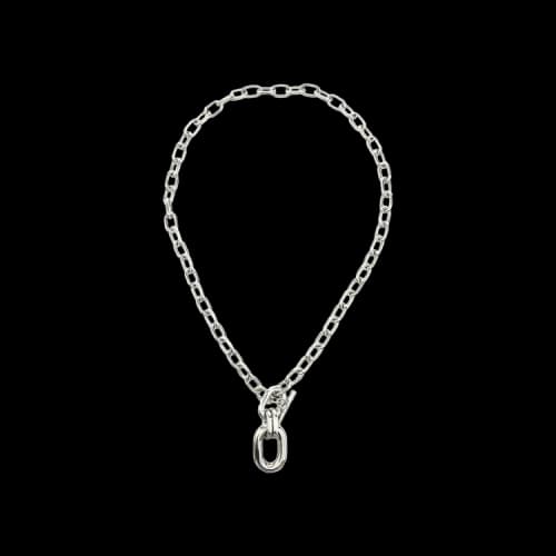 Paco Rabanne Toggle Chain Pendant Necklace 'Silver'
