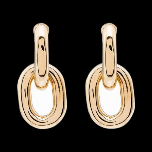 Paco Rabanne Chain Linked Drop Earrings 'Gold'