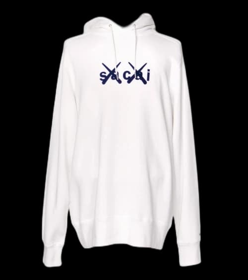 KAWS x Sacai Flock Print Sweatshirt White