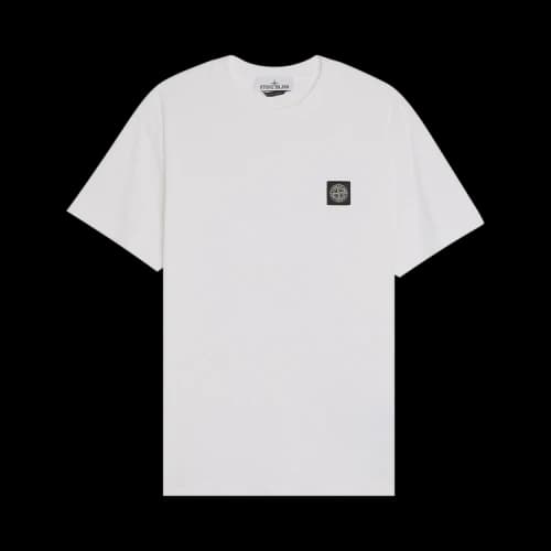 Stone Island Compass Patch Logo V-Neck T-Shirt 'White'