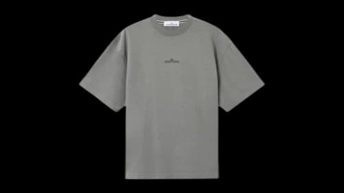 Stone Island Combed Organic Cotton Jersey 2100021 T-shirt Cement