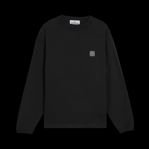 Stone Island Combed Organic Cotton Long-Sleeve T-Shirt 'Black'