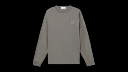Stone Island Organic Cotton Jersey Fissato Effect 2100030 T-shirt Cement